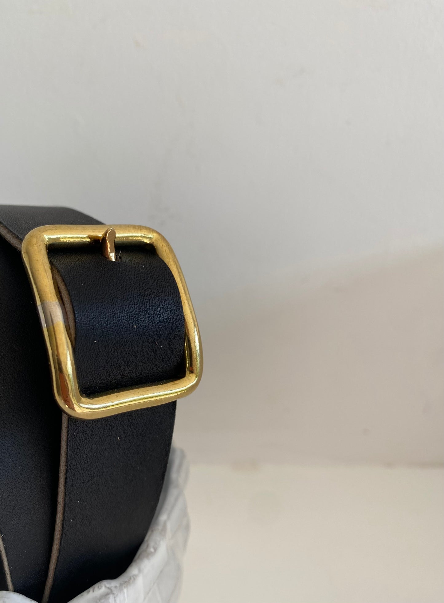 ceinture cuir nuit TRAVERSE fine boucle rectangulaire en laiton