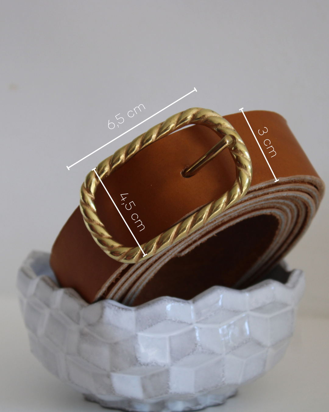 dimension boucle torsadée ceinture TRAVERSE