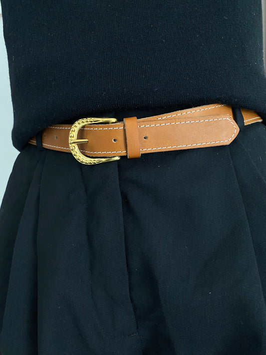 ceinture en cuir fabriquee a Rennes en France